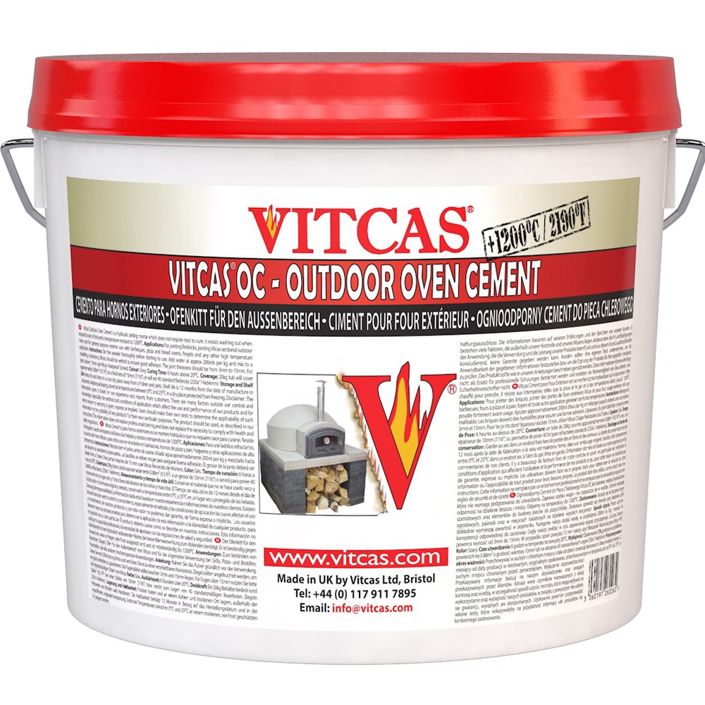 Vitcas Outdoor Oven Cement for suitable refractory joints